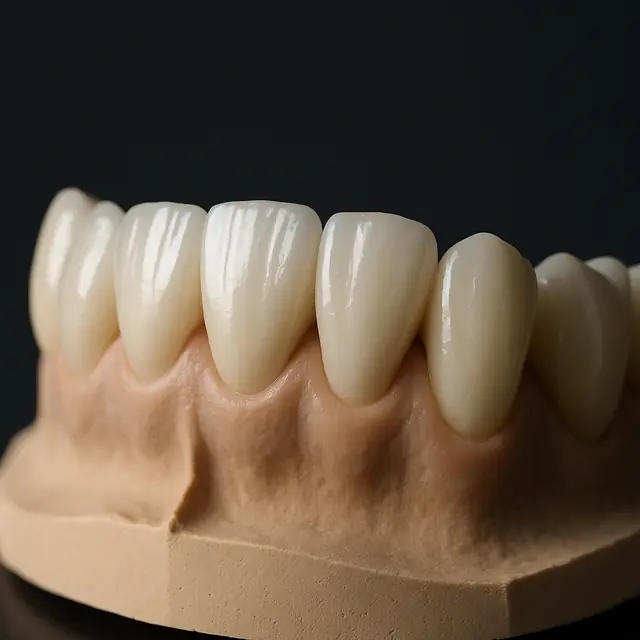 Coronas cerámicas libres de metal sobre modelo dental